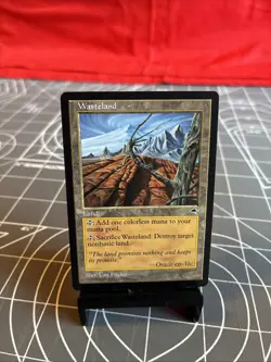 Vintage 1997 MTG Tempest Wasteland Card NM - Image 1