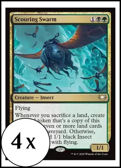 MTG - 4 x Scouring Swarm - Playset 4x x4 - Edge of Eternities - Image 1