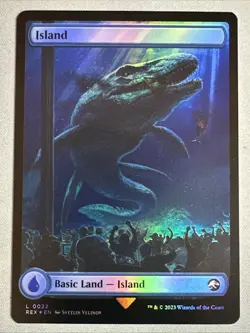 MTG / Island / REX / #0022 / FOIL (Full Art) / Land / NM - Image 1