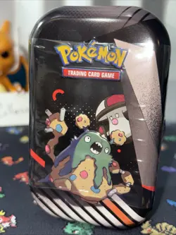 Pokemon TCG S&V Black Bolt and White Flare Unova Mini Tin Garbodor & Amoonguss ! - Image 2