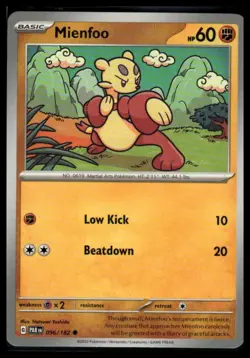 Pokemon SV04: Paradox Rift #096/182 Mienfoo Freshly Pulled - Image 1