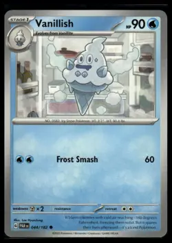 Pokemon SV04: Paradox Rift #044/182 Vanillish Freshly Pulled - Image 1