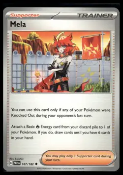 Pokemon SV04: Paradox Rift #167/182 Mela Freshly Pulled - Image 1