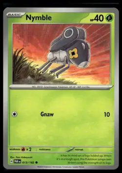 Pokemon SV04: Paradox Rift #013/182 Nymble Freshly Pulled - Image 1