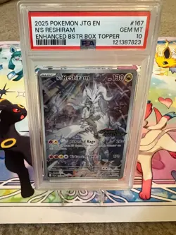 Pokemon N's Reshiram Journey Together Box Topper Promo #167 PSA 10 Gem Mint - Image 1