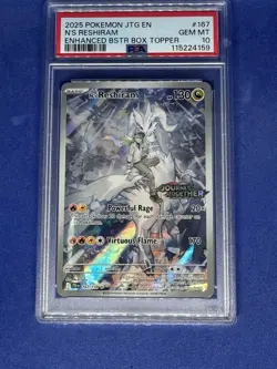 Pokemon N's Reshiram Journey Together Box Topper Promo #167 PSA 10 Gem Mint - Image 1