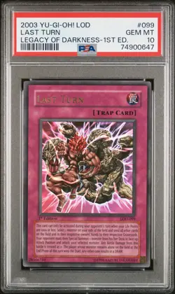 YUGIOH PSA 10 2003 Last Turn LOD-099 Ultra Rare 1st Edition *0647 - Image 1