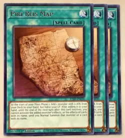 Yugioh! 3x Piri Reis Map JUSH-EN030 Rare 1st Ed NM - Image 1