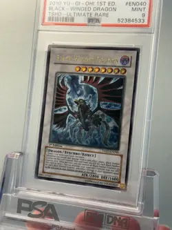 PSA 9 BLACK-WINGED DRAGON TSHD-EN040 1st FIRST EDITION ULTIMATE RARE Yugioh! - Image 2