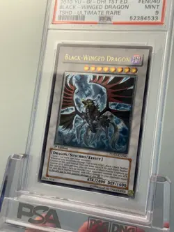 PSA 9 BLACK-WINGED DRAGON TSHD-EN040 1st FIRST EDITION ULTIMATE RARE Yugioh! - Image 4