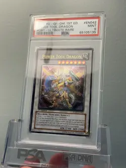 YUGIOH 1ST ED RGBT-EN042 POWER TOOL DRAGON ULTIMATE RARE PSA 9 MINT - Image 2