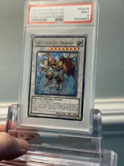 Yugioh Life Stream Dragon EXVC-EN038 Ultimate Rare 1st Ed PSA 9 MINT EU print - Image 1