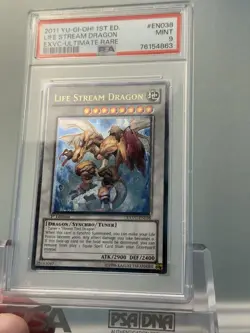 Yugioh Life Stream Dragon EXVC-EN038 Ultimate Rare 1st Ed PSA 9 MINT EU print - Image 3