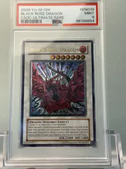 Black Rose Dragon Ultimate Rare CSOC-EN039 PSA 9 MINT YuGiOh - Image 4