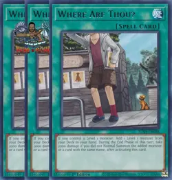 Yugioh! 3x Where Arf ThouU JUSH-EN028 Rare 1st Ed NM - Image 1