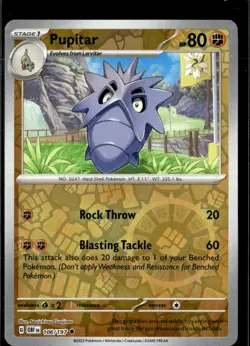 Pokemon Pupitar 106/197 Obsidian Flames Reverse Holo Uncommon 5 Card Lot - Image 1