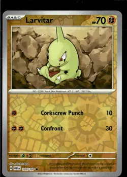 Pokemon Larvitar 105/197 Obsidian Flames Reverse Holo Common 5 Card Lot - Image 1
