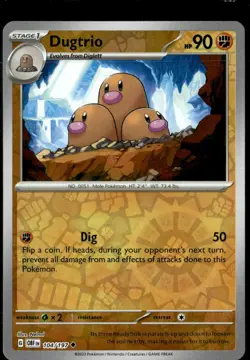 Pokemon Dugtrio 104/197 Obsidian Flames Reverse Holo Uncommon 5 Card Lot - Image 1
