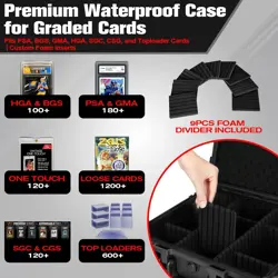 Graded Card Case Storage Box: Trading Box with 9 Dividers for... - Image 2