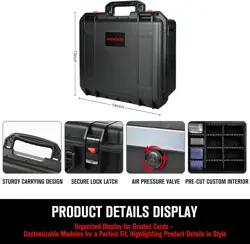 Graded Card Case Storage Box: Trading Box with 9 Dividers for... - Image 4