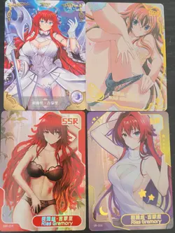 Rias Gremory High School DxD Card Lot Waifu Anime 4 CCG cards - Image 2