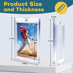 128ct Magnetic Card Holders, 35pt One Touch Holder, U-V 128Pack, Clear - Image 2