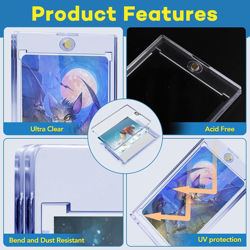 128ct Magnetic Card Holders, 35pt One Touch Holder, U-V 128Pack, Clear - Image 3