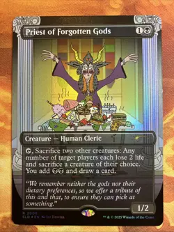 MTG Rainbow Foil Borderless Priest of Forgotten Gods SLD: Featuring Jay Howell!! - Image 1
