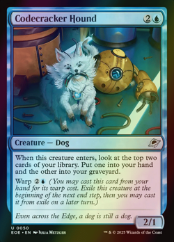 MTG Codecracker Hound Foil ** Edge of Eternities ** English - Image 1