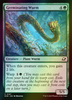 MTG Germinating Wurm Foil ** Edge of Eternities ** English - Image 1