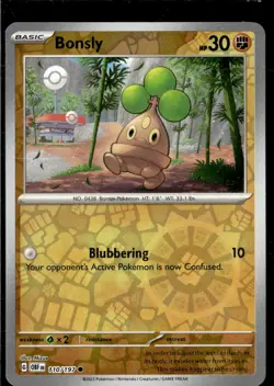 Pokemon Bonsly 110/197 Obsidian Flames Reverse Holo Common 5 Card Lot - Image 1