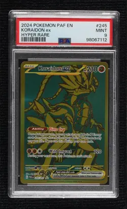 Hyper Rare - Koraidon ex Pokemon Scarlet & Violet Paldean Fates PSA 9 MINT 11y2 - Image 1