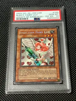 YUGIOH PSA 10 2003 Injection Fairy Lily LOD-100 Secret Rare 1st Edition *9934 - Image 1