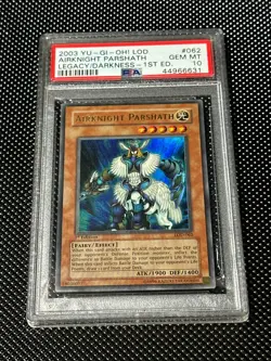 YUGIOH PSA 10 2003 Airknight Parshath LOD-062 Ultra Rare 1st Edition *6631 - Image 1