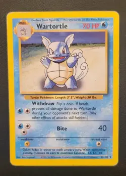 1999 Wartortle Evo Box Error Misprint Pokemon Card Base Set - 42/102 -Vintage - Image 2
