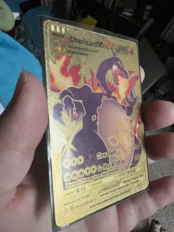 Shiny Charizard VMAX - Gold Foil Pokemon Display Card HP330 - Image 2