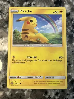 Pokemon TCG Shining Legends Pikachu Card #28/73 - Image 1