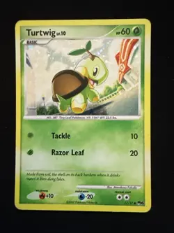Pokemon (Holo) TURTWIG Card (POP SERIES-6) Set 17/17 Common Promo - Image 1