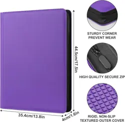 Premium 1000+ Card Binder - Sturdy PU Cover 16 Pocket Trading Card Collection Ho - Image 5