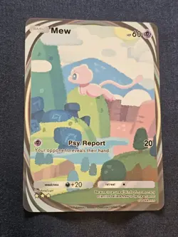 Mew 286 Genetic Apex Pokemon TCG Pocket Custom Glossy Non-holo Fanart Card - Image 1