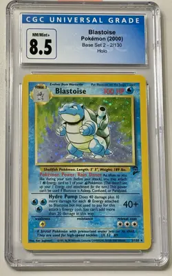 2000 Pokemon Base Set 2 #2/130 BLASTOISE Holo Rare CGC 8.5 WOTC TCG Card - Image 1