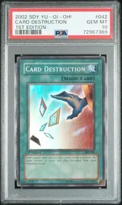 YUGIOH PSA 10 2002 Card Destruction SDY-042 Super Rare 1st Edition *7369 - Image 1