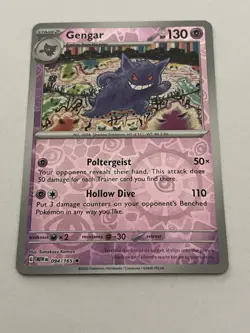Gengar Reverse Holo NM 094/165 Scarlet & Violet 151 Pokemon Card - Image 1
