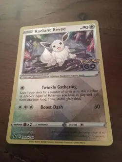 Pokemon Card TCG - Radiant Eevee SWSH230 Pokemon GO Promo - Near Mint - Image 1