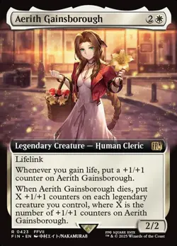 Aerith Gainsborough- Final Fantasy Extended Art Regular MTG-NM - Image 1