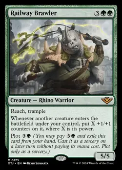 Railway Brawler- Outlaws of Thunder Junction Regular MTG-NM - Image 1