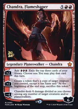 Chandra, Flameshaper- Foundations Pre-Release Foil MTG-NM - Image 1