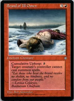 Brand of Ill Omen [Ice Age] Magic MTG Never Played NP Rare 1995 - Image 1