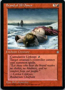 Brand of Ill Omen [Ice Age] Magic MTG Never Played NP Rare 1995 - Image 3