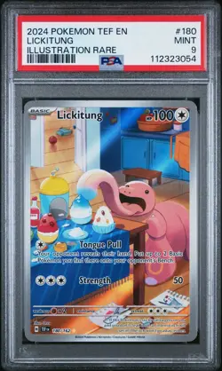 2024 POKEMON TEF EN-TEMPORAL FORCES 180 LICKITUNG ILLUSTRATION RARE PSA 9 - Image 1